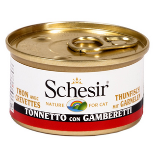 Schesir Adult Atum e Camarões lata para gatos - 85GR