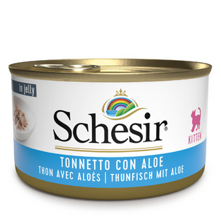 70 g Schesir Filés de Atum com Aloe em lata de gelatina para gatos