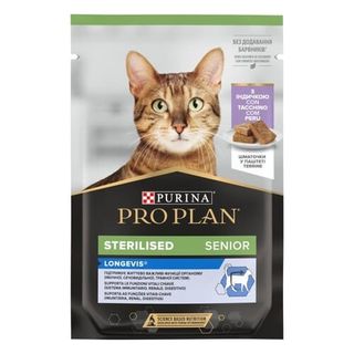 85 g Purina Pro Plan Comida húmida de peru em lata para gatos sénior esterilizados