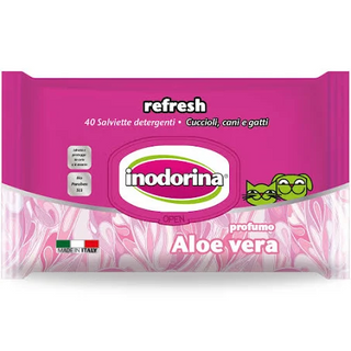 Inodorina Toalhitas Refresh de Aloe Vera embalagem 40 unidades - 49514602538