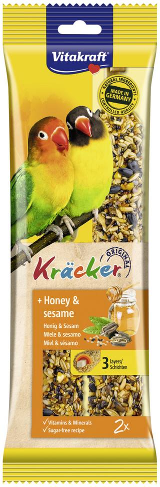 0.18 KG Vitakraft Kräcker Miel y Sésamo Barritas para agapornis