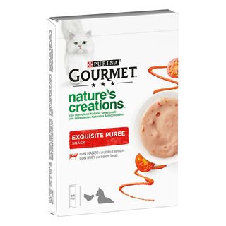 0.05 KG Gourmet Nature’s Creations Snack Húmedo de Buey para gatos