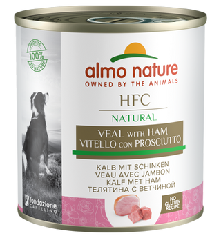 Almo Nature Hfc Ternera Y Jamón Lata Para Perros 280 G