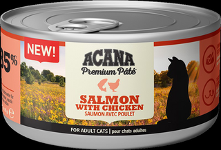 Acana Premium Salmão com Frango lata em patê para gatos - 85 GR