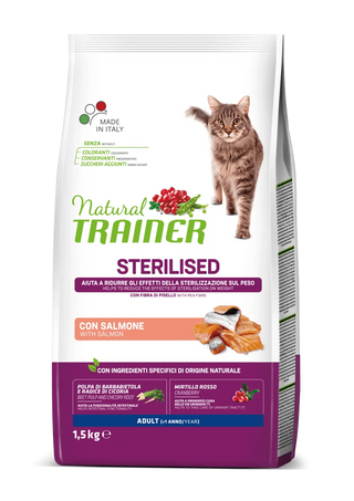 Trainer Comida Natural de Salmón para Gatos Adultos Esterilizados (1.5 kg)