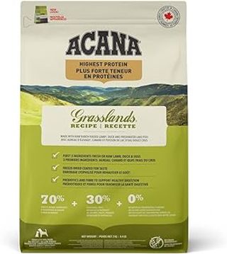 აკანა ლეკვი და ზრდასრული ძაღლი (დიდი ზომის)  Highest Protein Grasslands 2 კგ