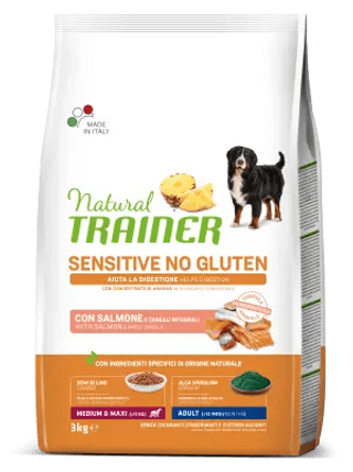 12 KG Natural Trainer Adult Medium&Maxi Sensitive Salmón pienso para perros