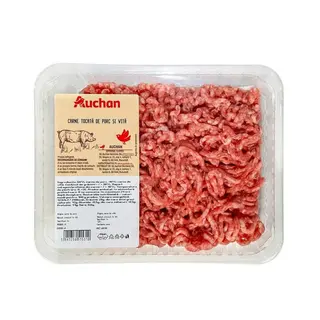 Carne tocata de porc si vita Auchan, 500 g