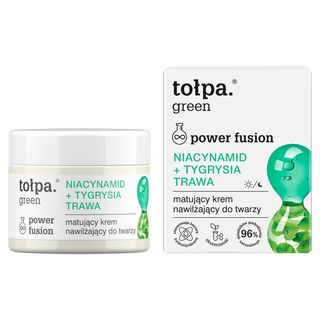 Tołpa Green Power Fusion Matujący krem nawilżający do twarzy niacynamid + tygrysia trawa 50 ml