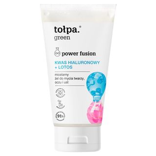 Tołpa Green Power Fusion Micelarny żel do mycia twarzy oczu i ust kwas hialuronowy + lotos 150 ml