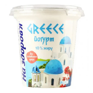 Йогурт На Здоров`я Грецький 10% ст 280г