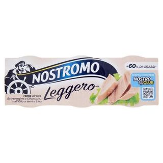 NOSTROMO TONNO LEGGERO O.E+O.LINO 3X60GR