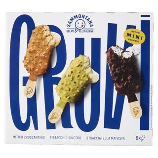 Sammontana Gruvi Mini Mitico Croccantino, Pistacchio Sincero, Splendido Fondente 6 x 37,5 g