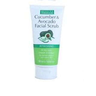 BEAUTY FORMULAS Cucumber & Avocado Facial Scrub, 4.9oz