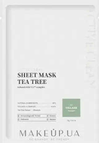 VILLAGE 11 FACTORY Tea Tree Sheet Mask, 23g