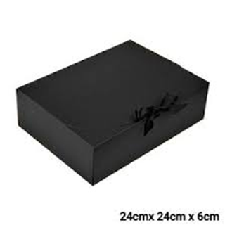 BuyBetter Black Gift Boxes, 24x24x6cm