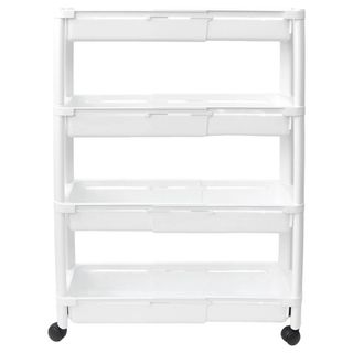 Etagère Extensible en Plastique 4 Niveaux 15x37,50x60cm