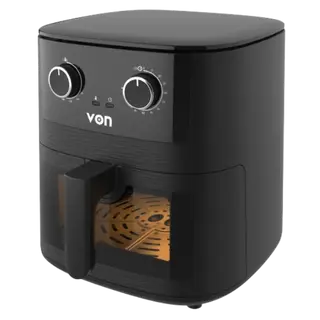VON Manual Air Fryer Black, 6.5L
