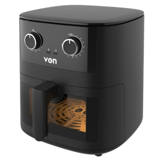 VON Manual Air Fryer Black, 6.5L