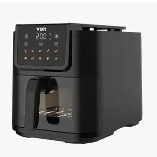 VON Slim Digital Air Fryer, 8L Black