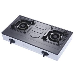VON VCT2TRGY 2-Burner Gas Cooker, Teflon Coated