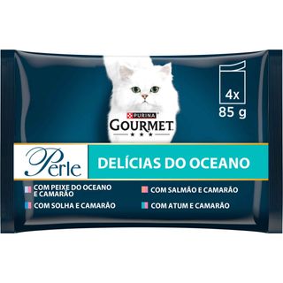 Purina Gourmet Perle Láminas de Delicias do Oceano saquetas em molho gatos - 4 x 85g
