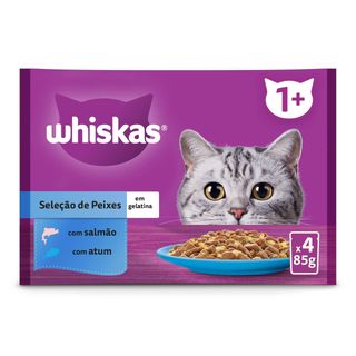 Comida Húmida para Gato Adulto Whiskas Peixe Whiskas (emb. 4 x 85 gr)