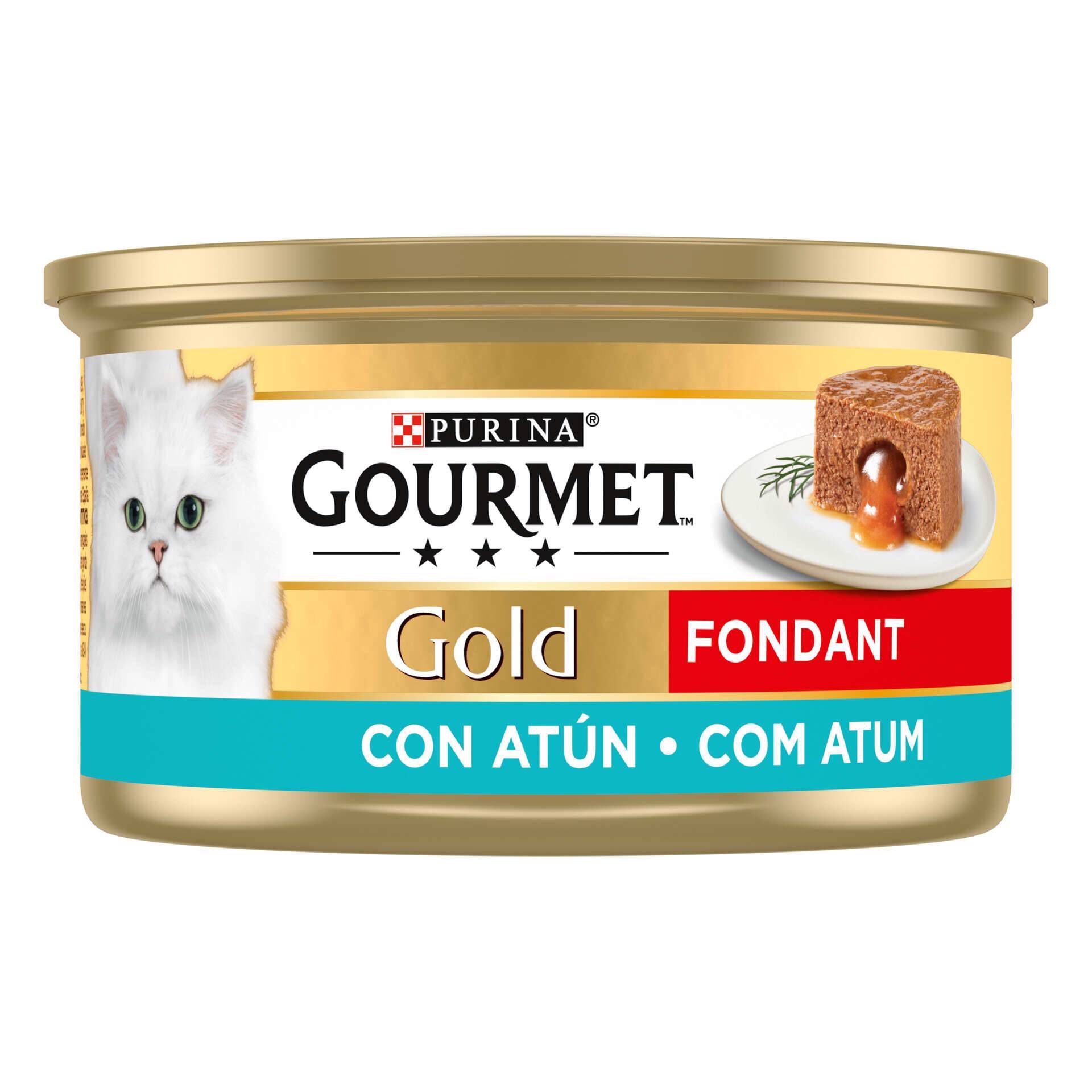COMIDA HÚMIDA PARA GATO GOURMET GOLD FONDANT COM ATUM 85G