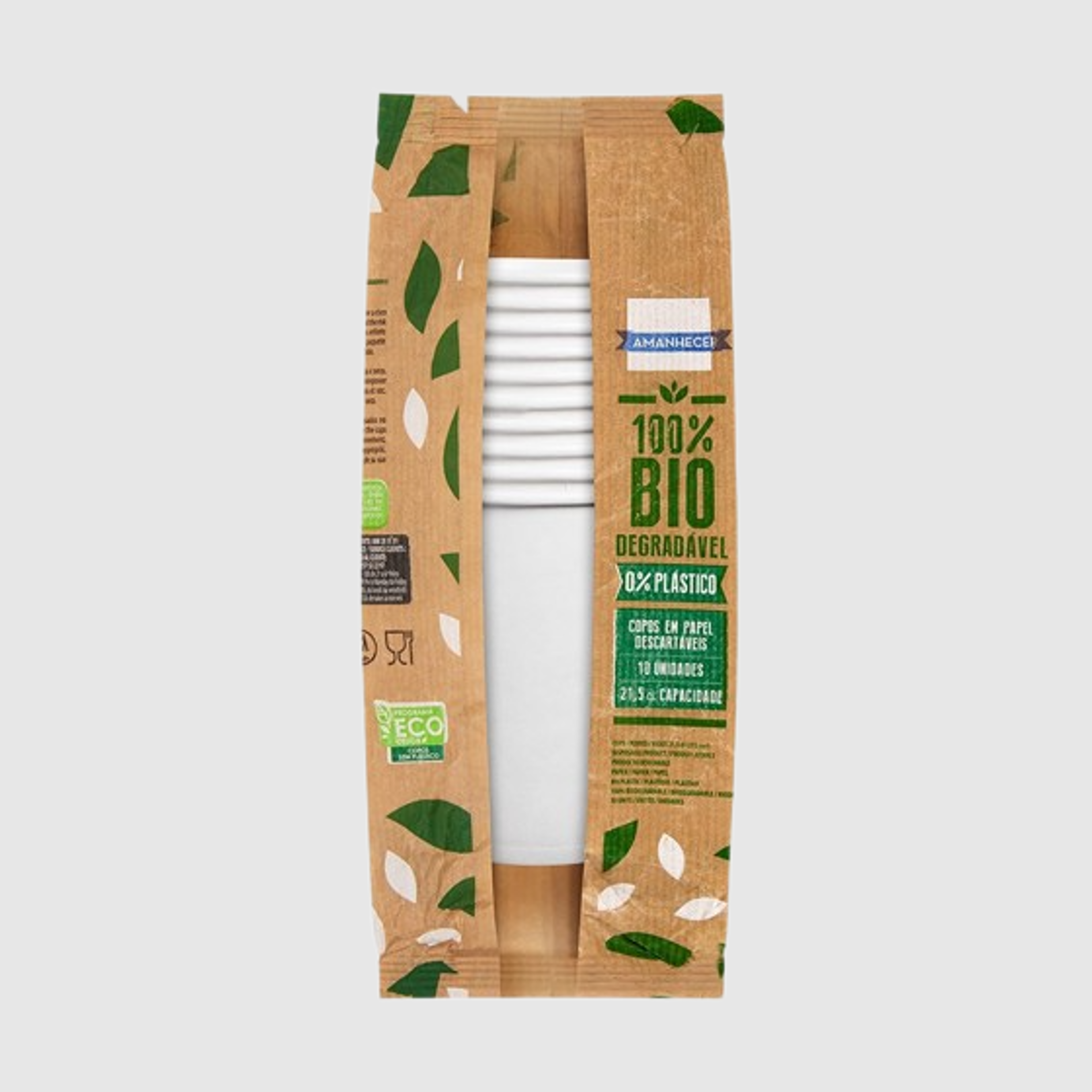 Copo de Cartão Café Amanhecer 120 ml Branco 10 un