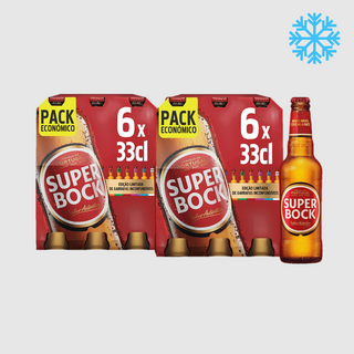 Leve 2 Poupe 15% - Cerveja com Álcool Super Bock 6x33cl