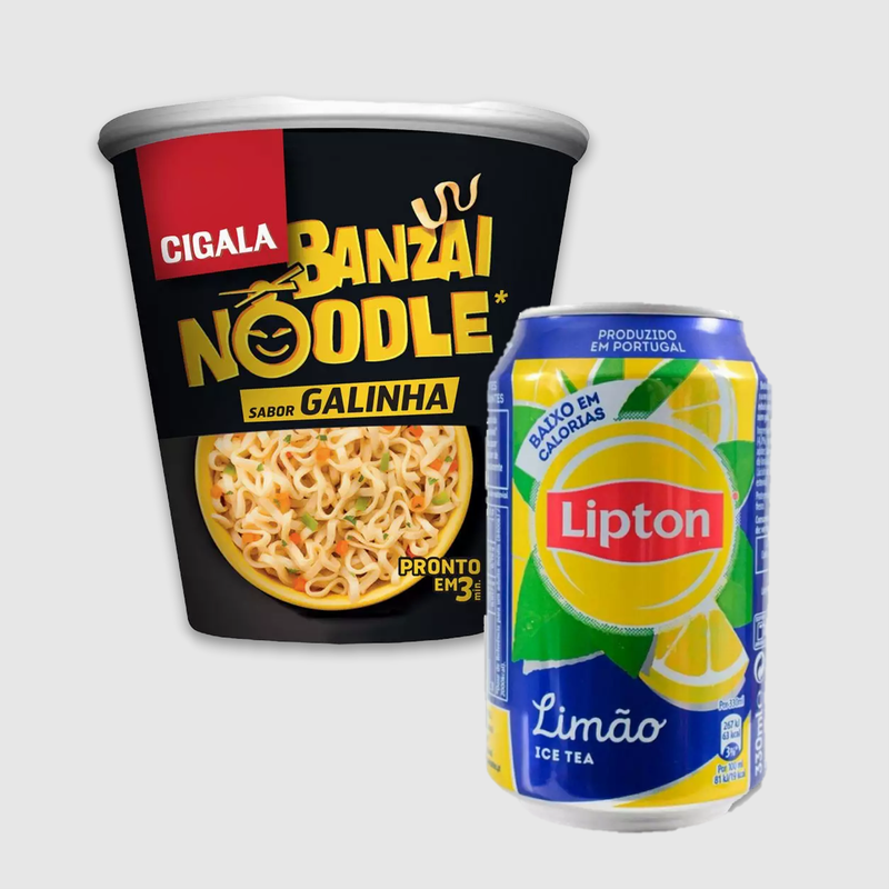 Combo Refeição Banzai Galinha + Ice Tea Lipton Limão Lata