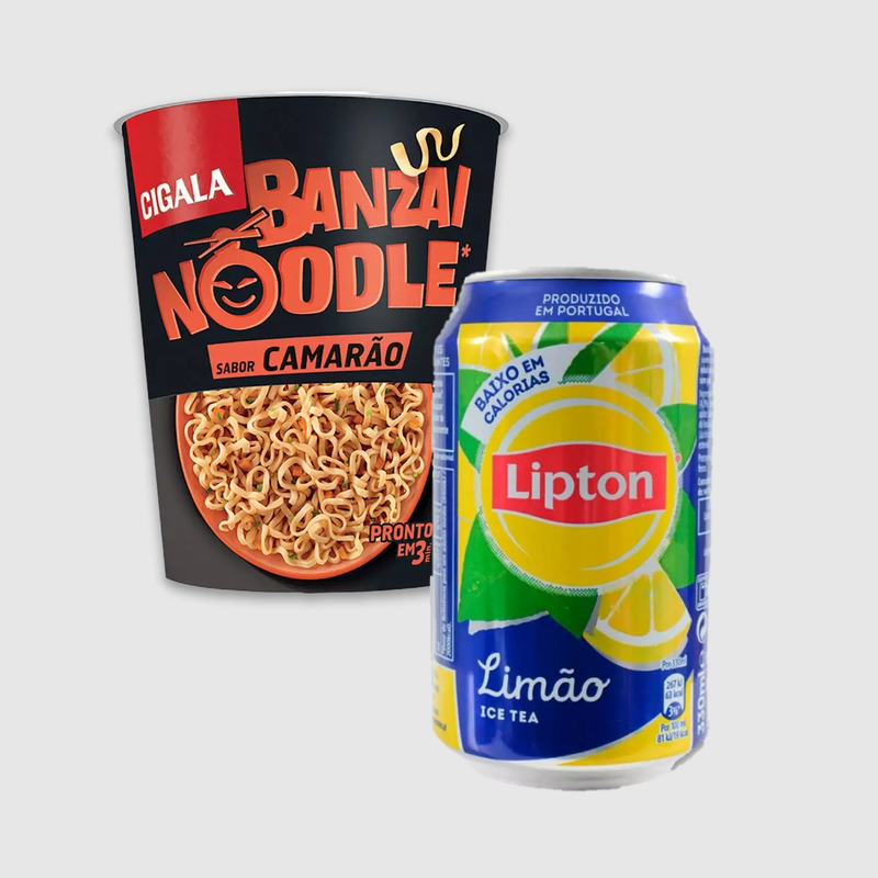 Combo Refeição Banzai Camarão + Ice Tea Lipton Limão Lata