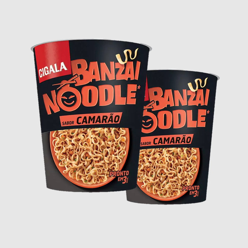 Leve 2 Poupe 15% - Noodles Camarão Banzai 67 g