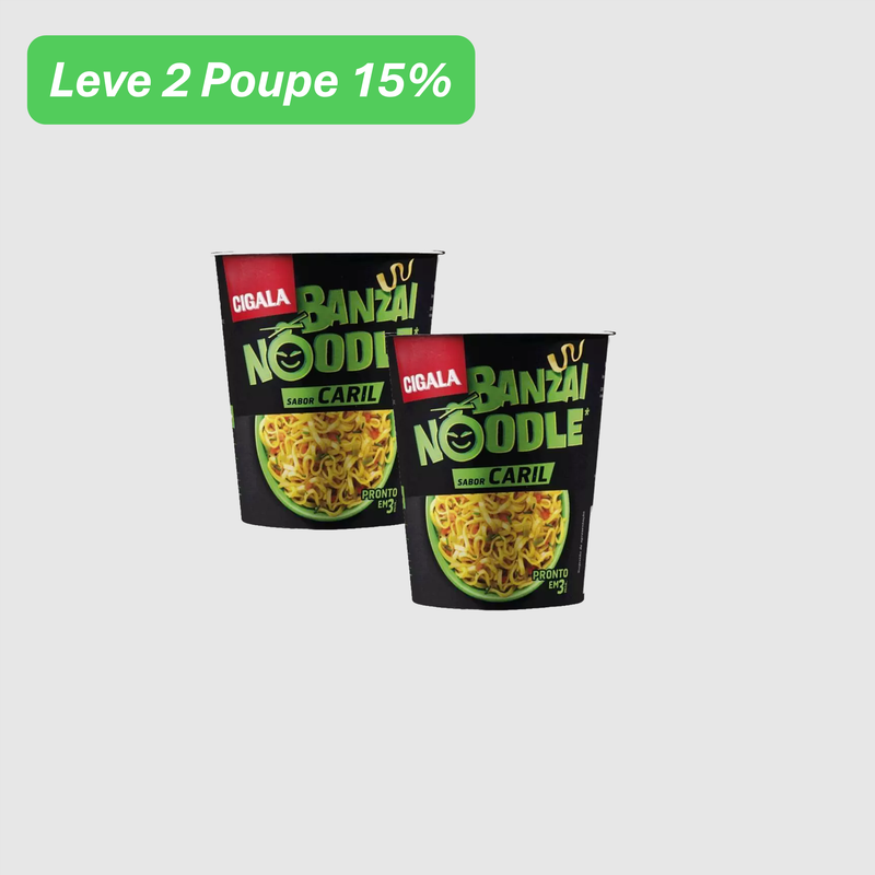 Leve 2 Poupe 15% - Noodles Caril Banzai 67 g