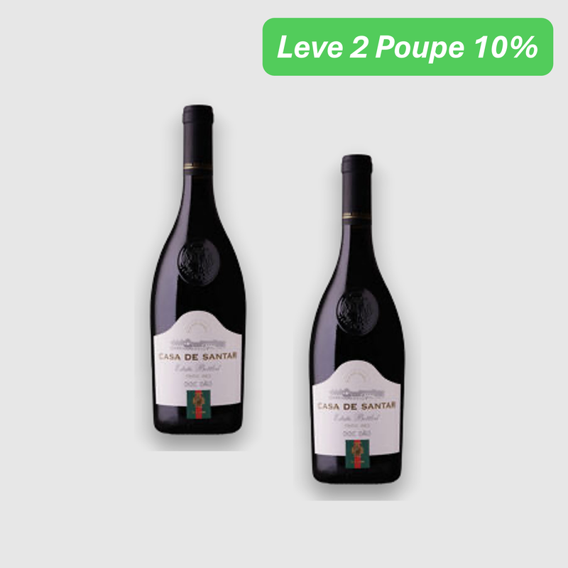 Leve 2 Poupe 10% - Vinho Tinto Dão Casa de Santar Reserva 75cl