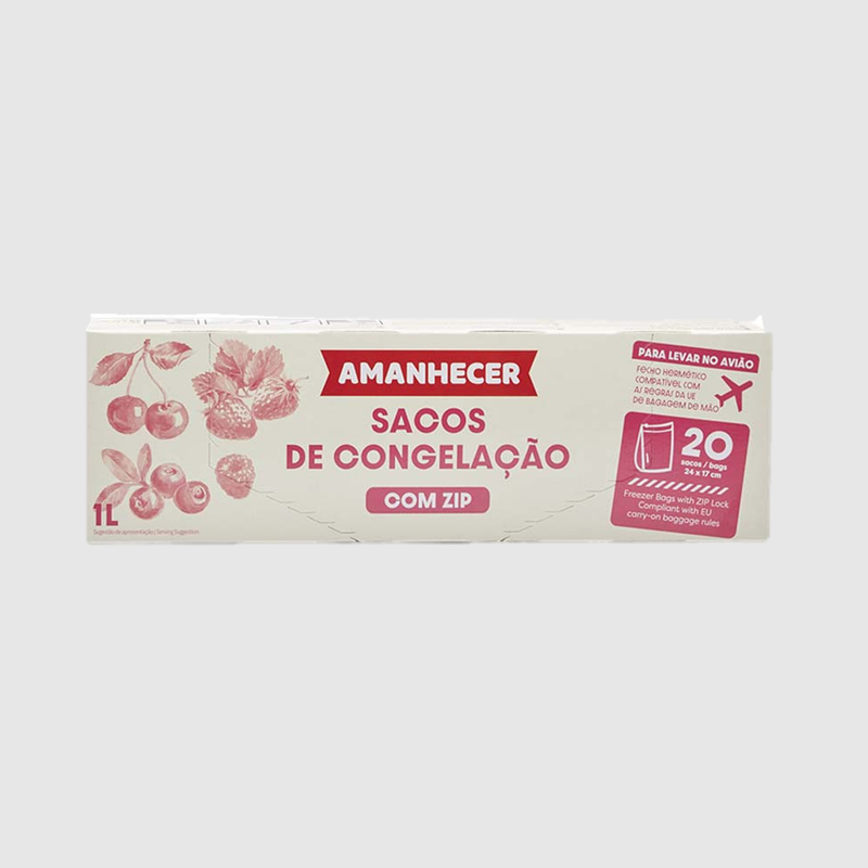 Sacos para Congelação com Fecho Amanhecer 1L 20 Un