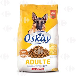 Croquettes au bœuf pour chien adulte 2Kg - OSKAY