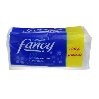 Serviettes de table blanchesx100 pièces - FANCY