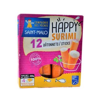 Bâtonnets surimi x12 saveur crabe 200g - SAINT MALO