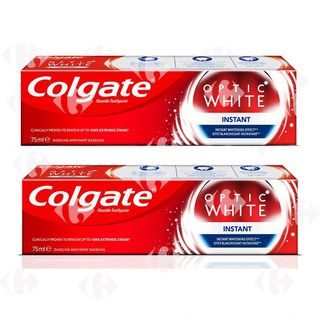 2 dentifrices Colgate Optic White Instant 75ml