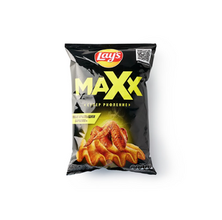 Чипсы Lays Maxx Куриные крылышки барбекю 100гр