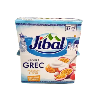 Yaourt passion litchi Grec 8x110g - JIBAL