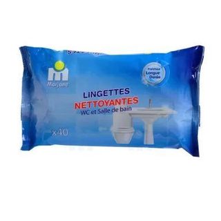 Lingettes nettoyantes WC et salle de bain x40 unités - MARJANE