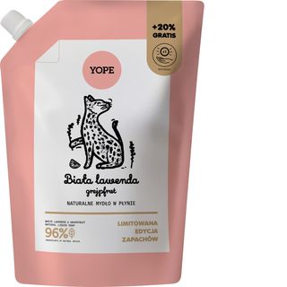 Yope Mydło w płynie Biała Lawenda/Grejpfrut, Refill