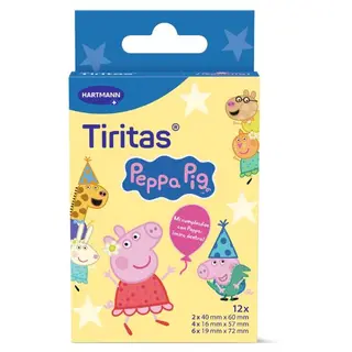 TIRITAS PEPPA PIG APOSITO ADHESIVO 12 UNIDADES 3 TAMAÑOS