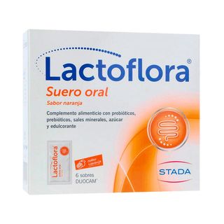 LACTOFLORA SUERO ORAL 6 SOBRES DUOCAM 6,58 g SABOR NARANJA