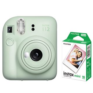 Kit Cámara instantánea Fujifilm Instax Mini 12 Verde menta + Carga de película de 10 fotos