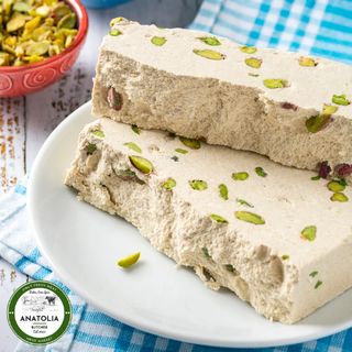 Ergül A. Fıstıklı Tahin Helvası-Pistaćima Tahini Halva-Pistachio Tahini Halva