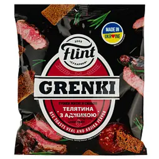 Грінки Флінт телятина та аджика 100гр