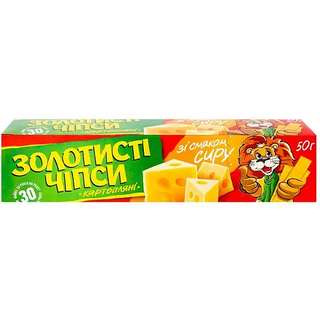 Чіпси Золотисті сир 50гр